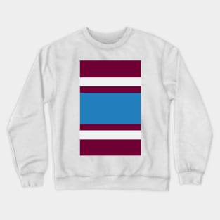 Burnley Varsity Retro Claret, Blue & White Hoops Crewneck Sweatshirt